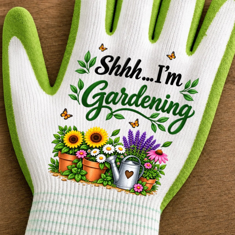 Personalized Coated Grip Gardening Gloves – Gift For Garden Lovers, Plant Lovers, Gardeners – Growing My Own Jungle