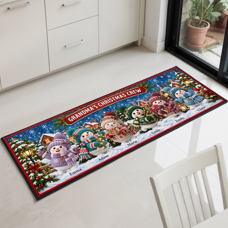 Personalized Runner Rug - Christmas Gift For Family - Family Christmas Crew