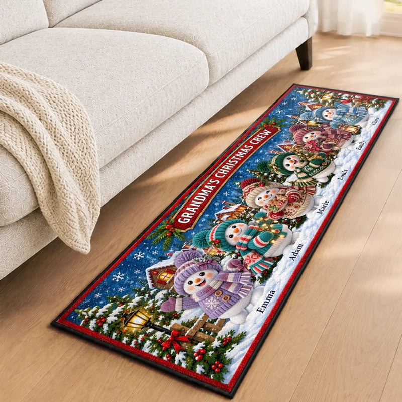 Personalized Runner Rug - Christmas Gift For Family - Family Christmas Crew