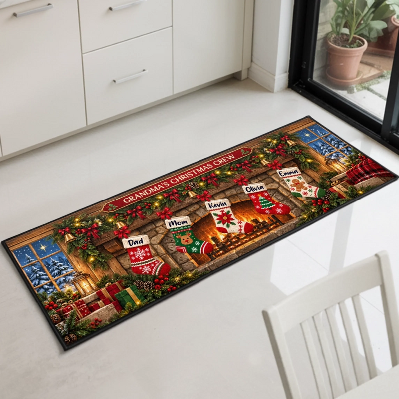 Personalized Runner Rug - Christmas Gift For Family - Merry Little Love
