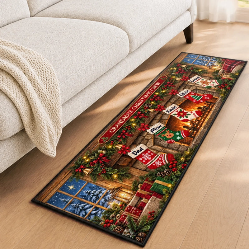 Personalized Runner Rug - Christmas Gift For Family - Merry Little Love