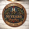 Personalized Shaped Metal Sign - Anniversary Gift For Couple - Many Years Together