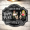 Personalized Shaped Metal Sign - Anniversary Gift For Couple - This Is Our Place