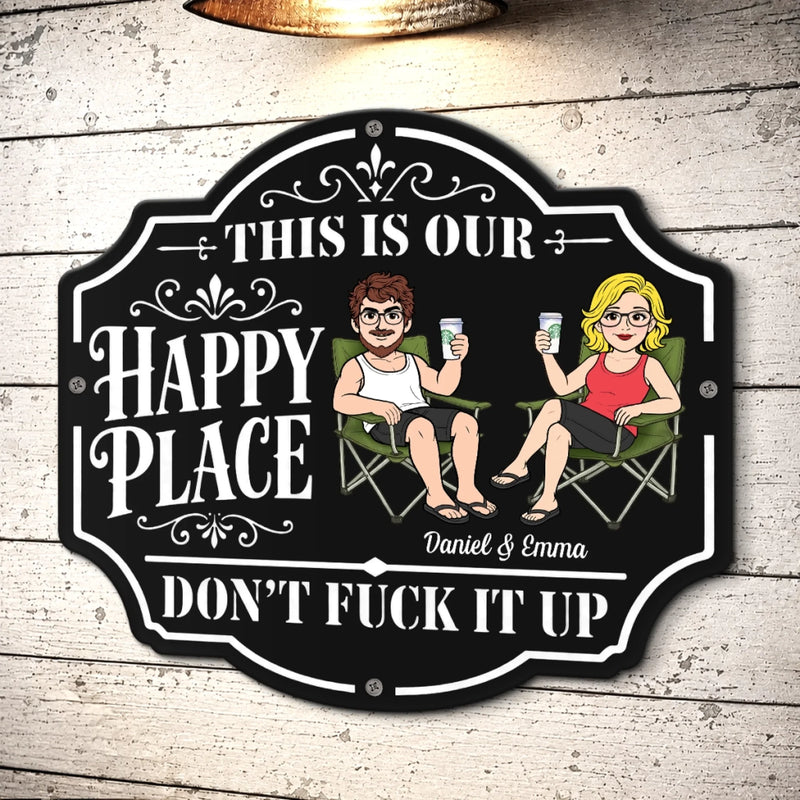 Personalized Shaped Metal Sign - Anniversary Gift For Couple - This Is Our Place