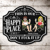 Personalized Shaped Metal Sign - Anniversary Gift For Couple - This Is Our Place