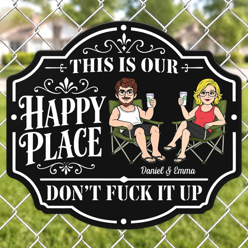 Personalized Shaped Metal Sign - Anniversary Gift For Couple - This Is Our Place