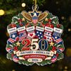 Personalized Acrylic Ornament – America 250th Anniversary Christmas Gift For Family – Made For Freedom