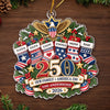 Personalized Acrylic Ornament – America 250th Anniversary Christmas Gift For Family – Made For Freedom