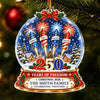 Personalized Acrylic Ornament – America 250th Anniversary Christmas Gift For Family – Celebrating Freedom Together