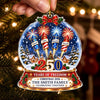 Personalized Acrylic Ornament – America 250th Anniversary Christmas Gift For Family – Celebrating Freedom Together