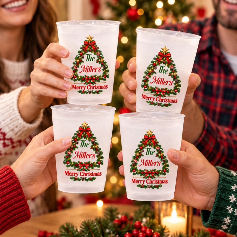 Personalized Party Cups - Christmas Gift For Family - Cheers From Our Family