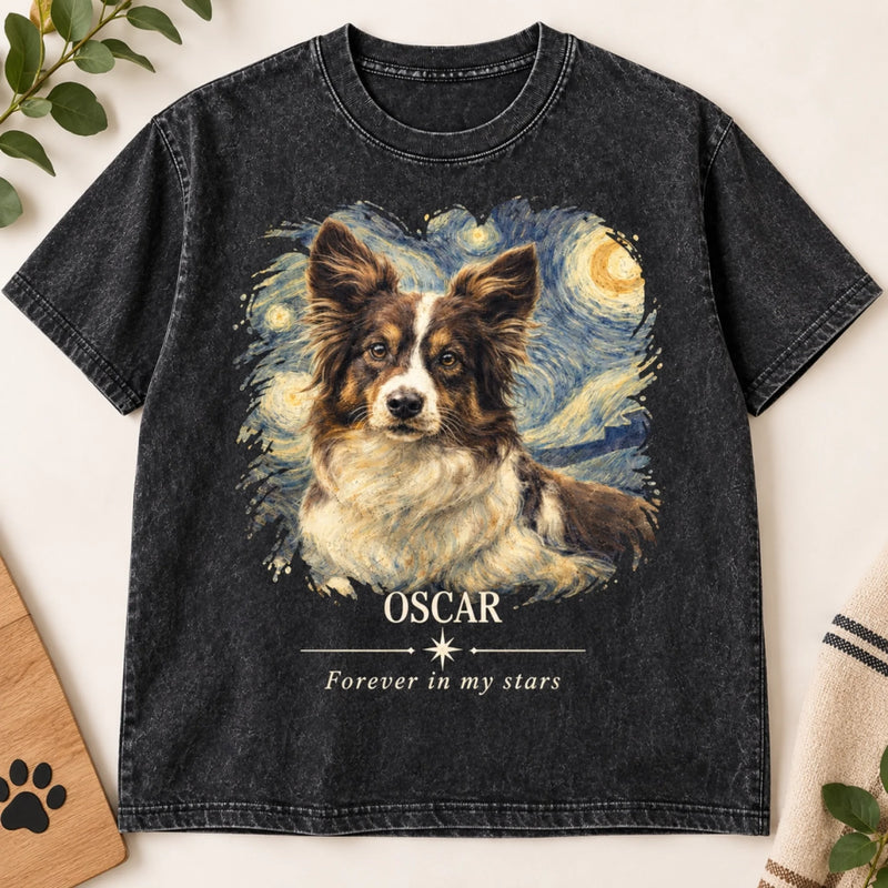 Personalized Photo Washed Cotton T-shirt – Sympathy Gift For Pet Lovers – A Lot Of Love