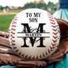 Personalized Leather Baseball - Gift For Son, Grandson - Work Hard Stay Humble