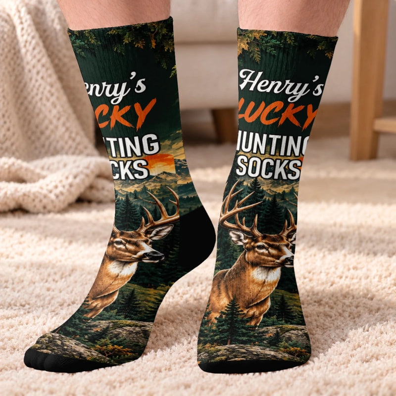 Personalized Crew Socks - Gift For Hunting Lovers - Wild Days Call Me Back