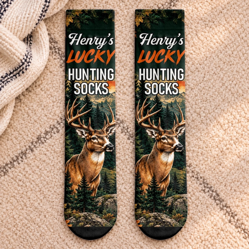 Personalized Crew Socks - Gift For Hunting Lovers - Wild Days Call Me Back
