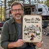 Personalized Home Decor Metal Sign – Summer, Anniversary Gift For Couple, Camping Lovers, Pet Lovers – Home Is Where We Roam