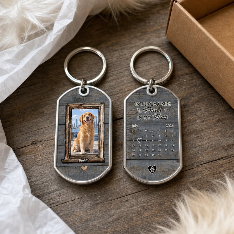 Personalized Photo Keychain - Sympathy Gift For Pet Lovers - My Heart Changed Forever