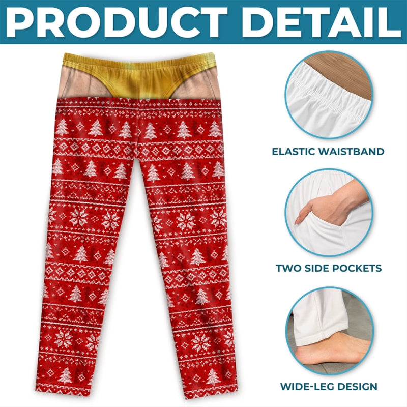 Personalized Pajama Pants - Christmas, Funny Gift For Men, Husband, Dad - Too Cozy To Behave
