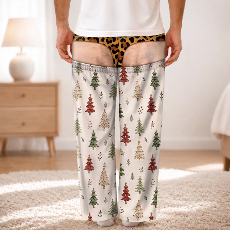 Personalized Pajama Pants - Christmas, Funny Gift For Men, Husband, Dad - Too Cozy To Behave