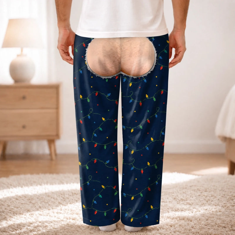 Personalized Pajama Pants - Christmas, Funny Gift For Men, Husband, Dad - Just A Little Cheeky