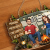 Personalized Photo Wood Sign - Anniversary Gift for Couple, Camping Lovers - Making Memories
