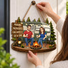 Personalized Photo Wood Sign - Anniversary Gift for Couple, Camping Lovers - Making Memories