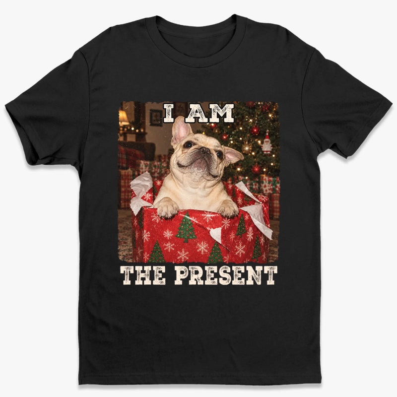 Personalized Photo Comfort T-Shirt - Christmas Gift For Pet Lovers - I Am The Present