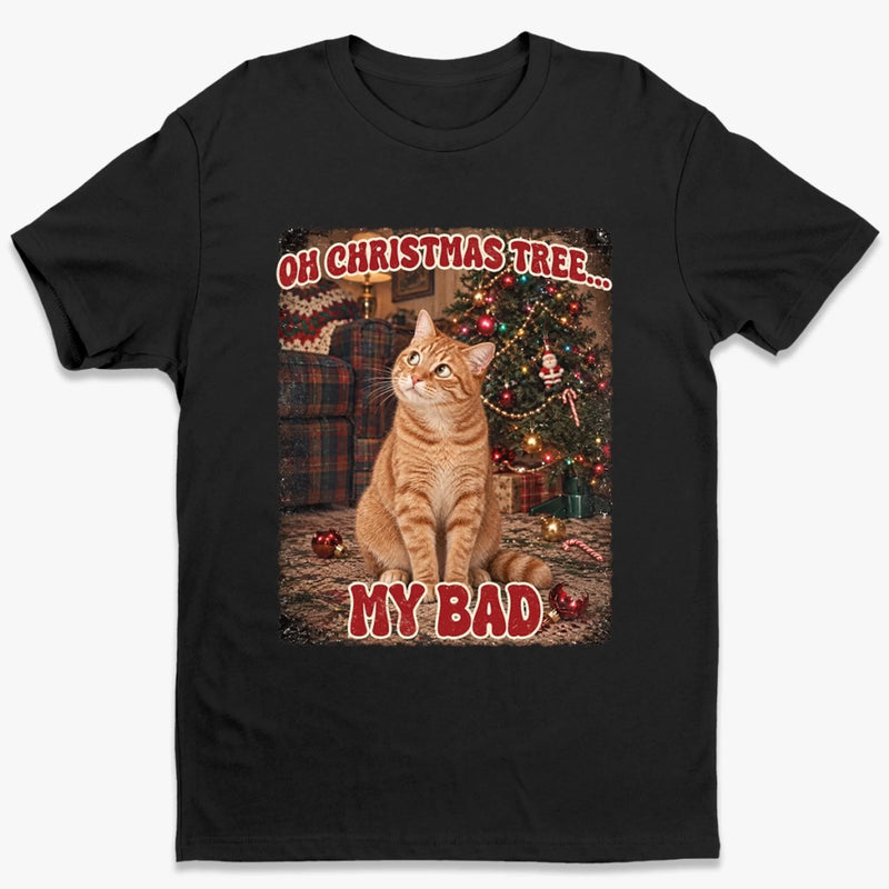 Personalized Photo Comfort T-Shirt - Christmas Gift For Pet Lovers - Christmas Tree Is Here
