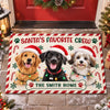 Personalized Photo Shaped Doormat - Christmas Gift For Pet Lovers - Santa's Favorite Crew