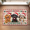Personalized Photo Shaped Doormat - Christmas Gift For Pet Lovers - Santa's Favorite Crew