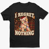 Personalized Photo Comfort T-Shirt - Christmas Gift For Pet Lovers - I Regret Nothing