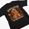 Personalized Photo Comfort T-Shirt - Christmas Gift For Pet Lovers - Barking Around Christmas Tree