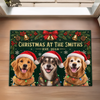 Personalized Photo Shaped Doormat - Christmas Gift For Pet Lovers - Christmas At Our Pawlace