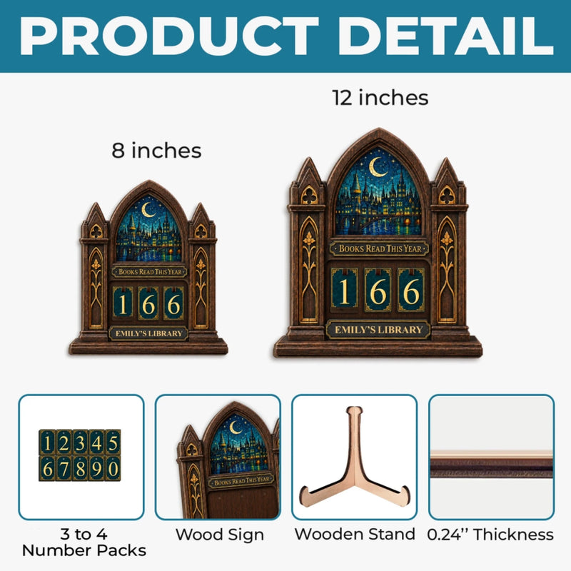Personalized Wooden Tracker Sign – Gift For Book Lovers – My Reading Year