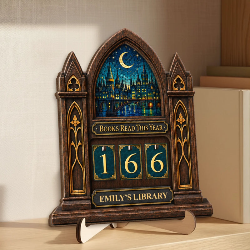 Personalized Wooden Tracker Sign – Gift For Book Lovers – My Reading Year