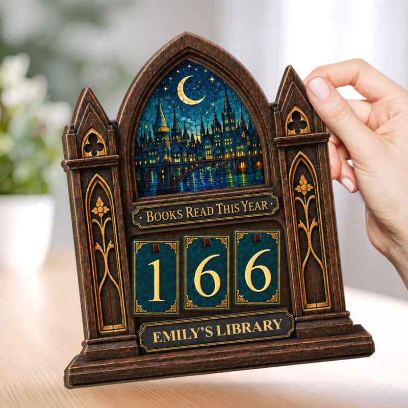 Personalized Wooden Tracker Sign – Gift For Book Lovers – My Reading Year