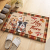 Personalized Photo Home Decor Decorative Mat – Christmas Gift For Pet Lovers – Hey There Fluffy Friends