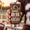 Personalized Tumbler – Gift For Son, Grandson, American Football Lovers – Keep Going