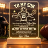 Personalized Acrylic LED Light - Gift For Son, Grandson, American Football Lovers - Always Believe In Yourself
