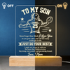 Personalized Acrylic LED Light - Gift For Son, Grandson, American Football Lovers - Always Believe In Yourself