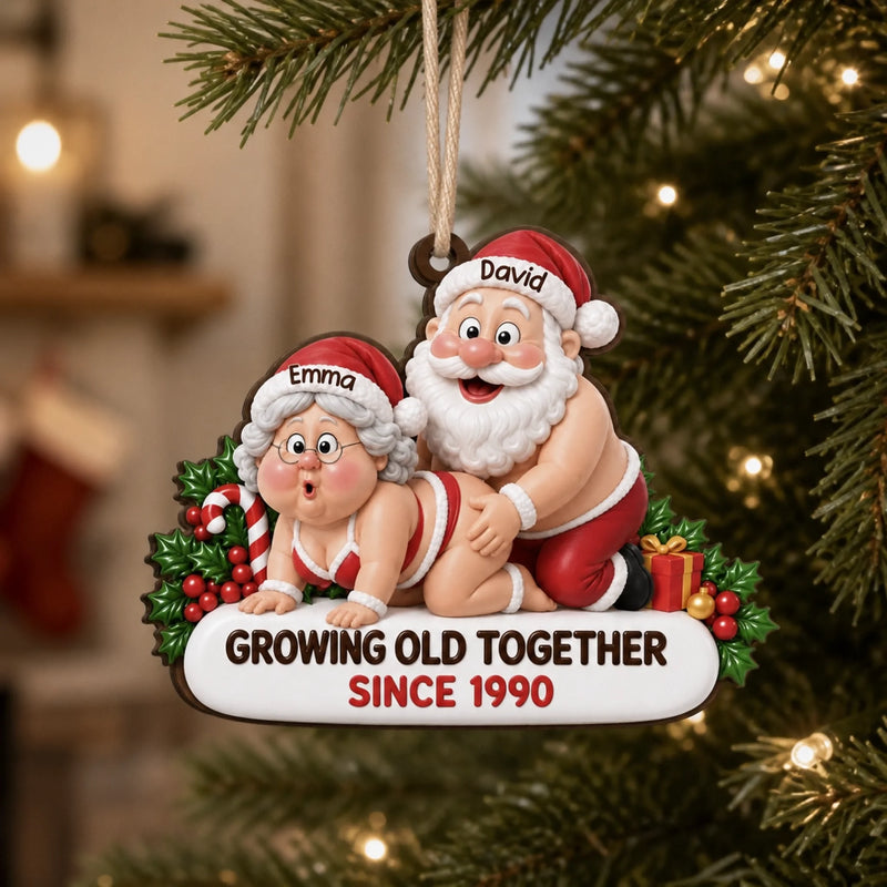 Personalized Wood Ornament – Christmas, Funny Gift For Couple – Too Hot To Behave