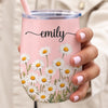 Personalized Wine Tumbler - Gifts For Women, Besties, Sisters, BFF, Family, Yourself - Born To Bloom