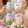 Personalized Wine Tumbler - Gifts For Women, Besties, Sisters, BFF, Family, Yourself - Born To Bloom