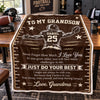 Personalized Blanket - Birthday Gift For Grandson, Son - Always Believe In Yourself