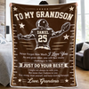 Personalized Blanket - Birthday Gift For Grandson, Son - Always Believe In Yourself