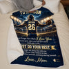 Personalized Blanket - Birthday Gift For Grandson, Son - Keep Going Keep Growing