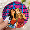 Personalized Photo Jewelry Dish - Birthday Gift For Sister, Bestie, Best Friend - Slay All Day Bestie