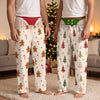 Personalized Pajama Pants - Christmas, Funny Gift For Men, Husband, Dad - Too Lazy To Be Naughty