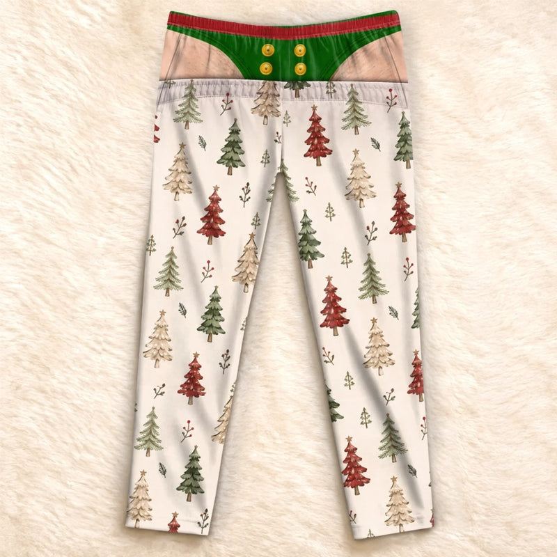 Personalized Pajama Pants - Christmas, Funny Gift For Men, Husband, Dad - Too Lazy To Be Naughty