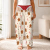 Personalized Pajama Pants - Christmas, Funny Gift For Men, Husband, Dad - Too Lazy To Be Naughty